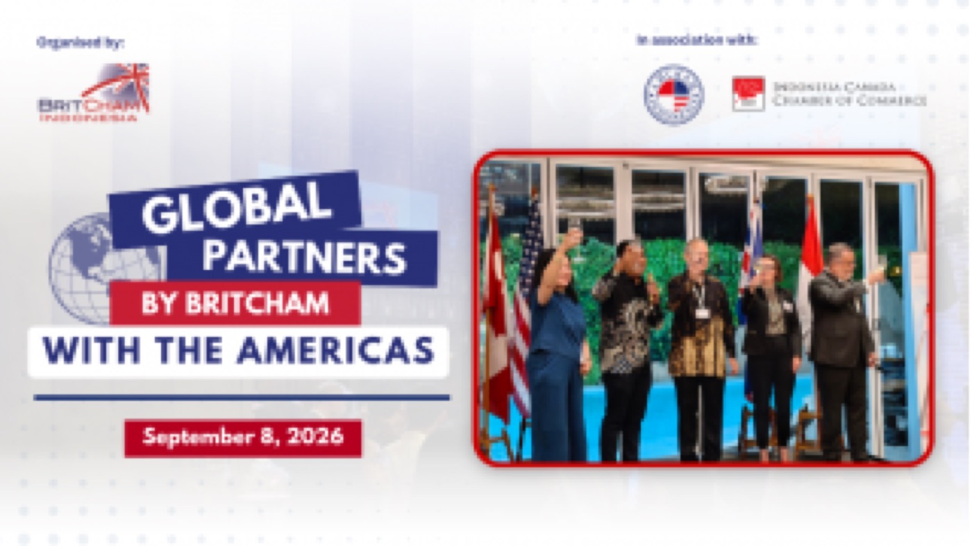 AmCham Indonesia card for a joint chambers networking evening