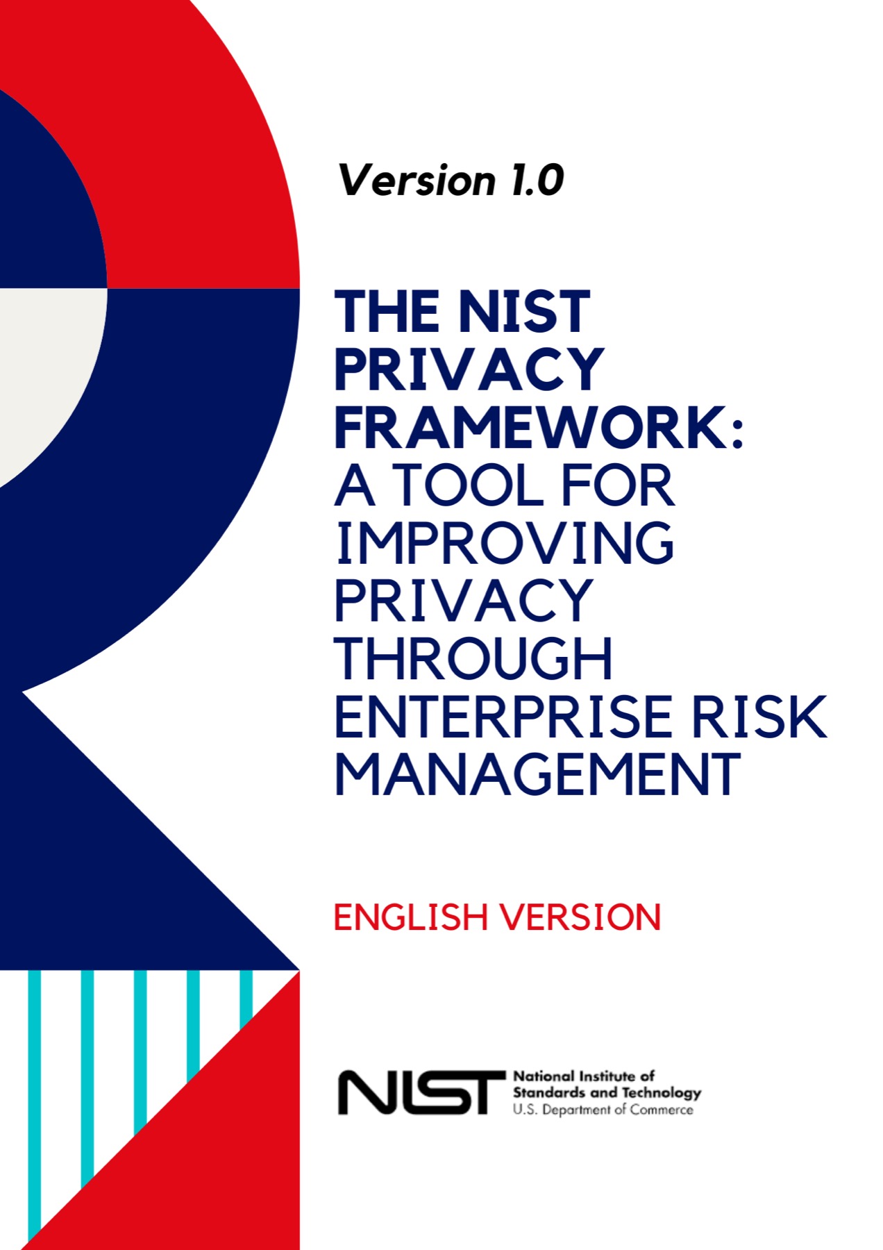 Cover of the English version of the NIST Privacy Framework guide